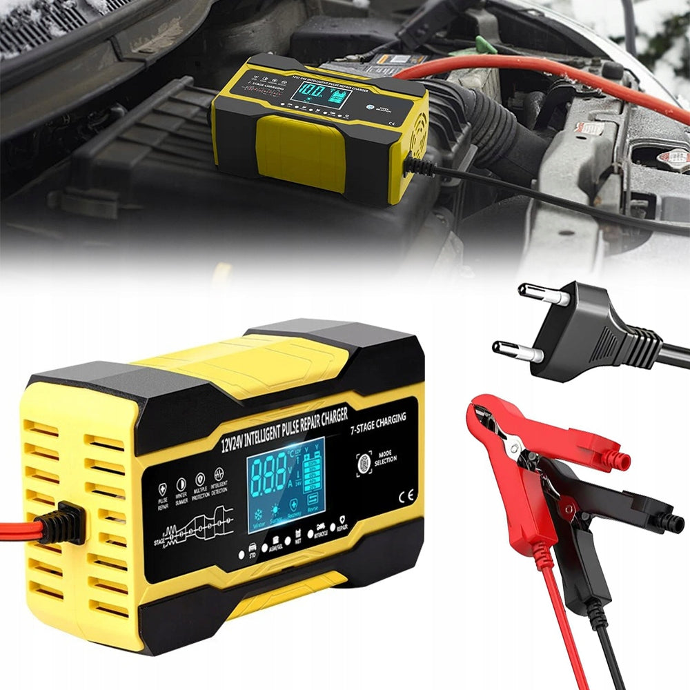 AUTOMATIC SMART RECTIFIER BATTERY CHARGER LCD 12V 10A Maximum amperage 10 A
