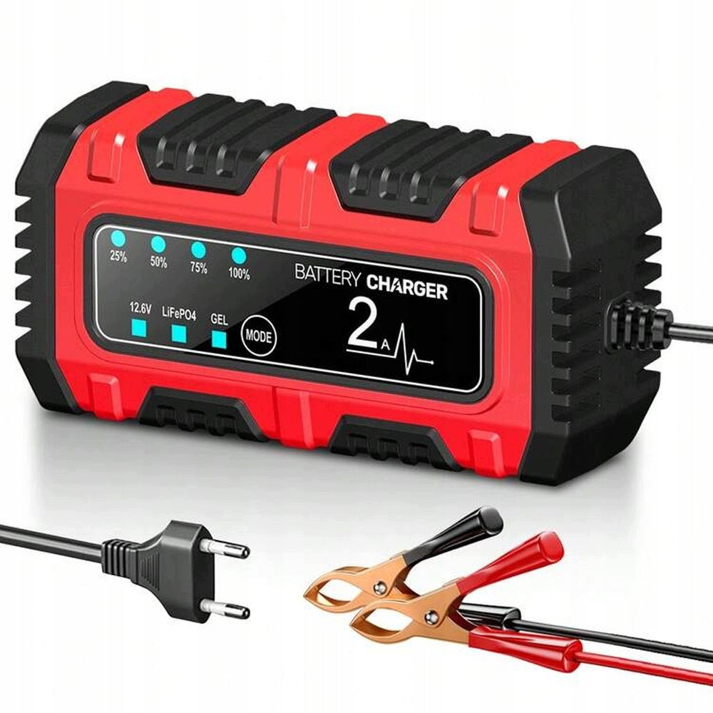 AUTOMATIC SMART RECTIFIER BATTERY CHARGER LCD 12V 2A