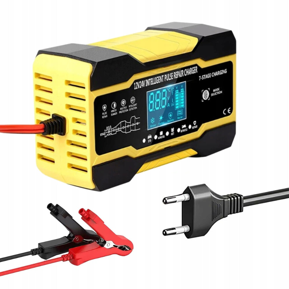 AUTOMATIC SMART RECTIFIER BATTERY CHARGER LCD 12V SET