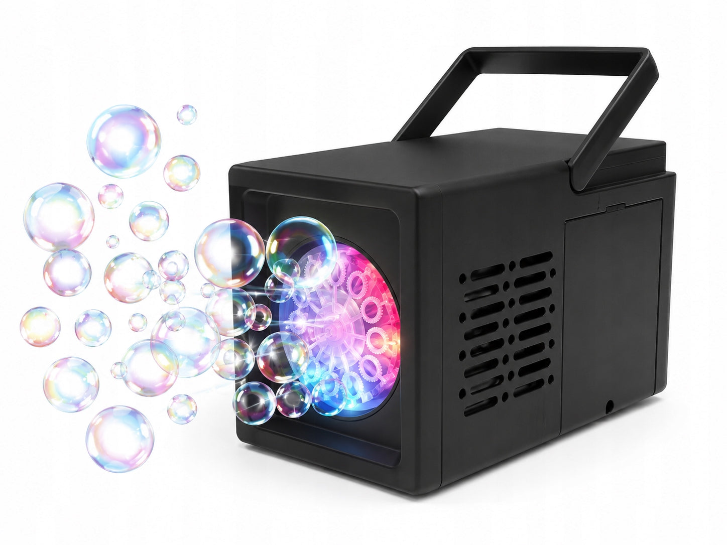 AUTOMATIC SOAP BUBBLE MACHINE 10 HOLES LED PORTABLE