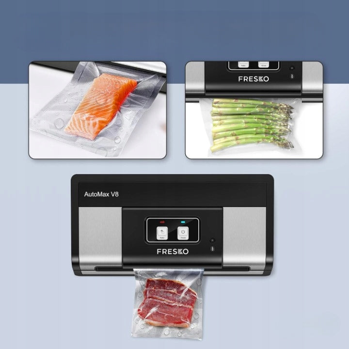 AUTOMATIC VACUUM SEALER HANDS-FREE 140W KNIFE FRESKO SILVER Packaging status original