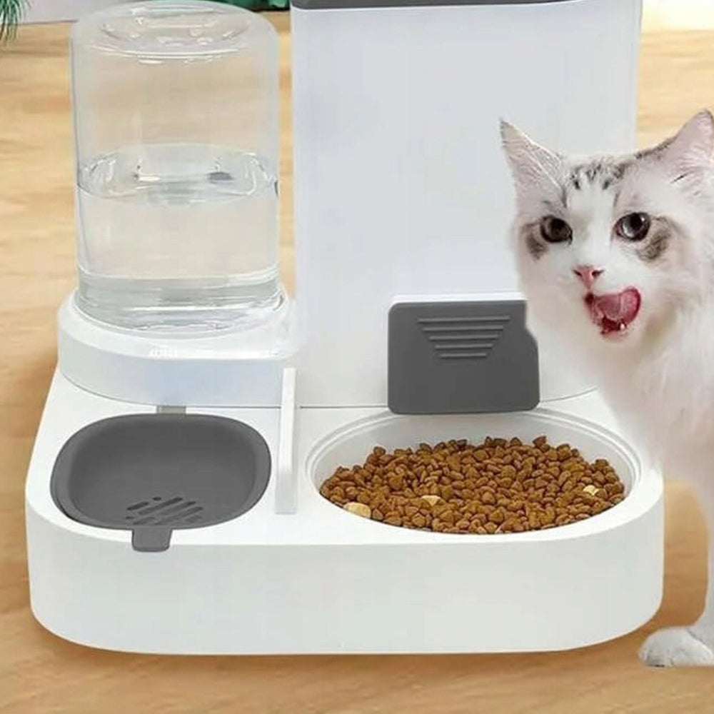 AUTOMATIC WATER AND FOOD FEEDER CAT AND DOG BOWL DISPENSER 2IN1