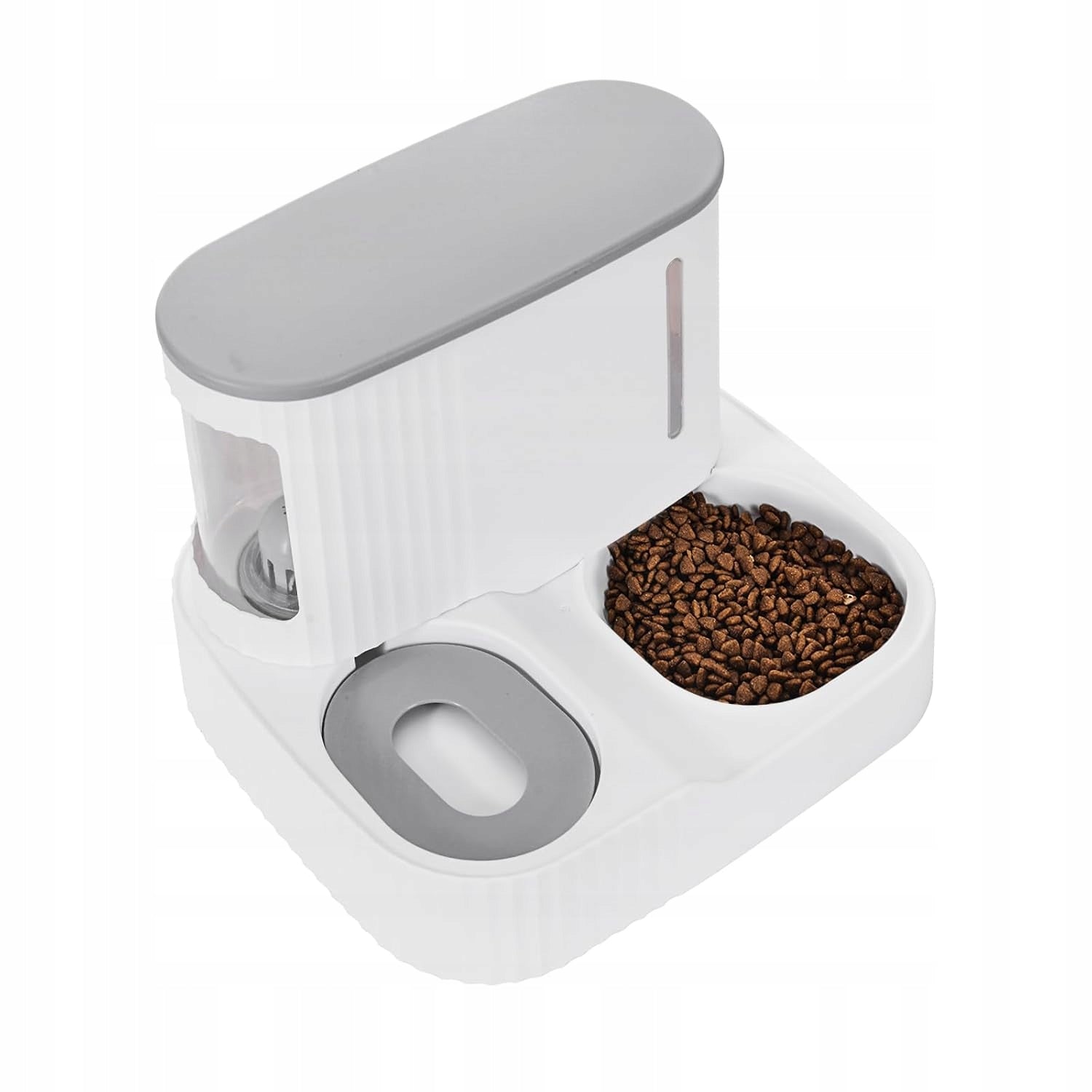 AUTOMATIC WATER AND FOOD FEEDER CAT AND DOG DRINKER BOWL 2IN1 Manufacturer code ZW47 MISKA Z PODAJNIKIEM 2 W 1 SZARO BIAŁY
