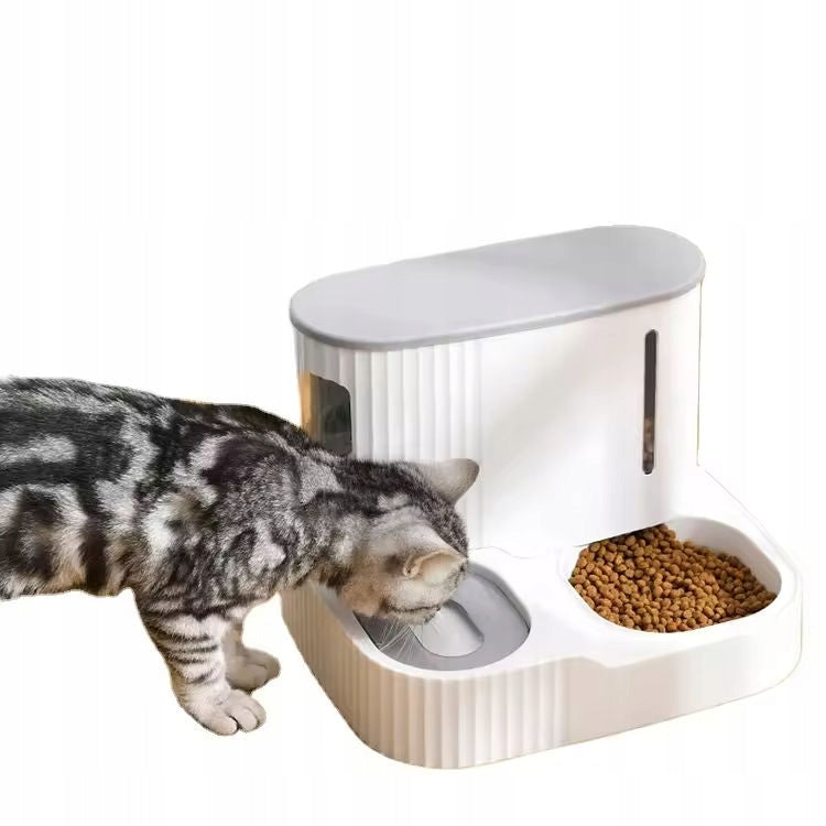 AUTOMATIC WATER AND FOOD FEEDER CAT AND DOG DRINKER BOWL 2IN1 Material made from a synthetic material