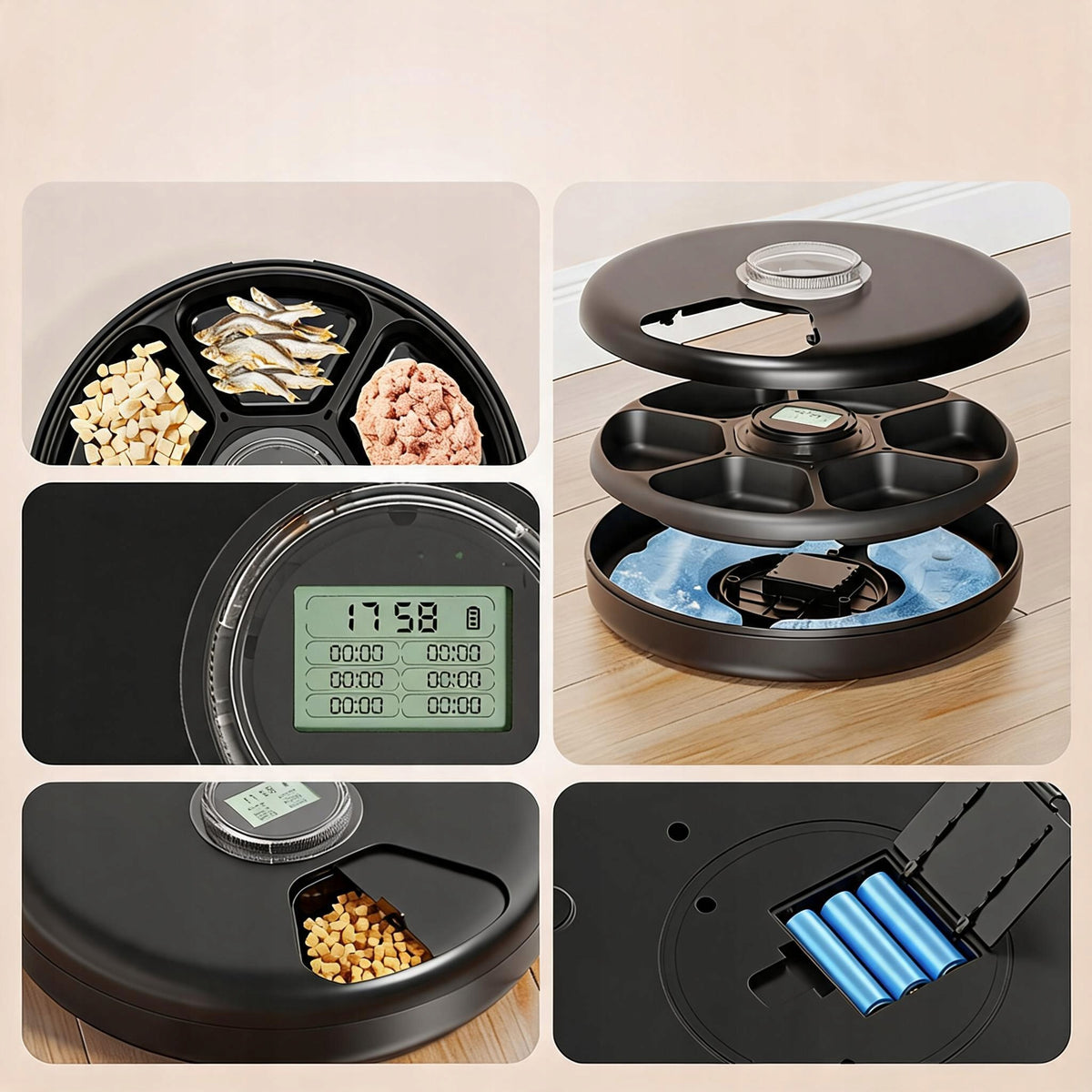AUTOMATIC WET DOG FOOD DISPENSER SAFE FOR PETS Kind single bowl