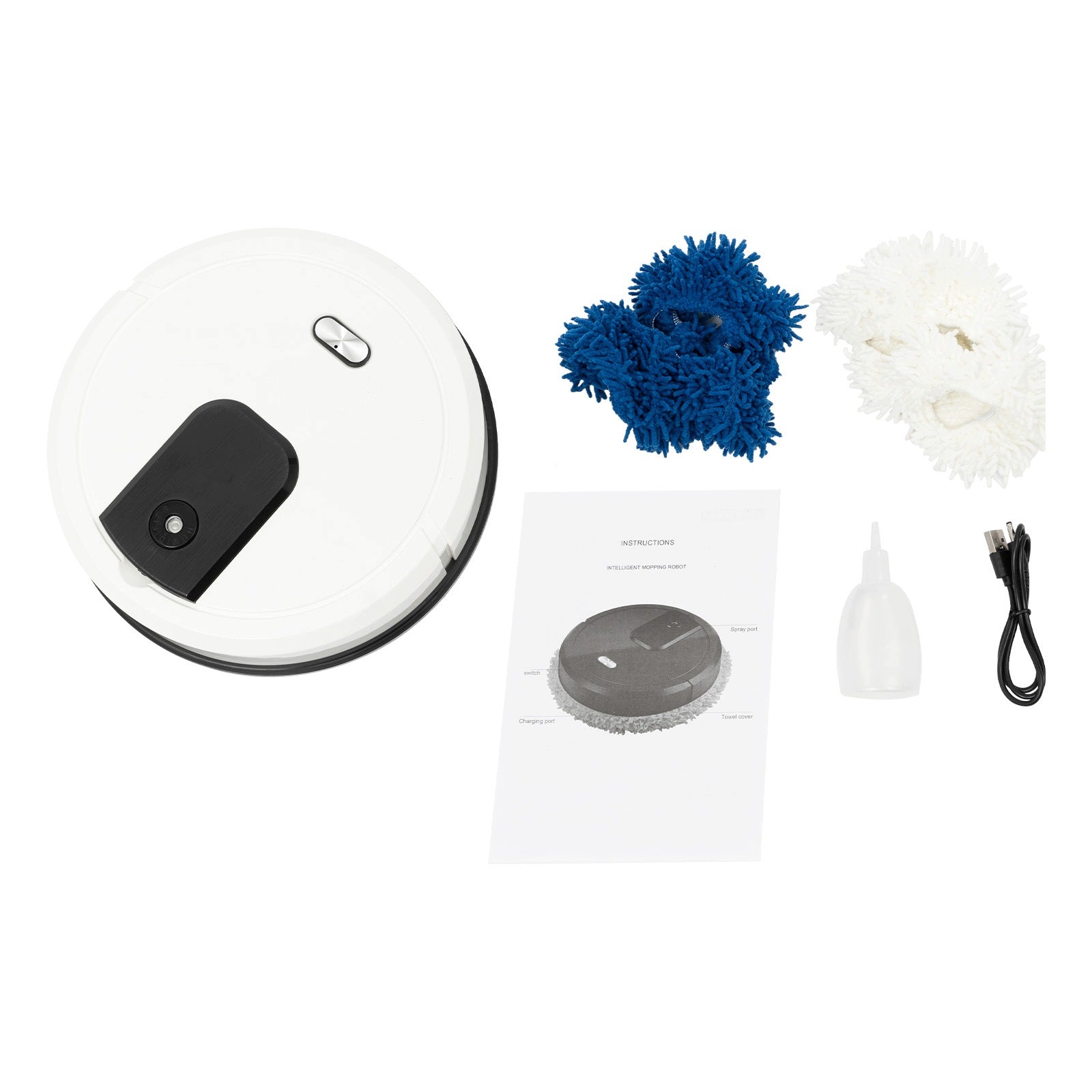 AUTOMATIC WET/DRY FLOOR SCRUBBER USB CHARGING 60-MIN BATTERY AUTO CLEANING Manufacturer code man4562u
