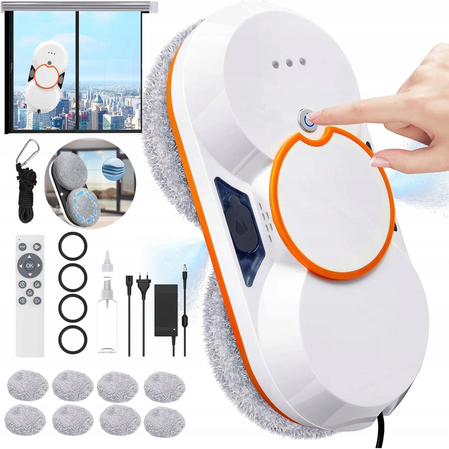 AUTOMATIC WINDOW CLEANING ROBOT CLEANING WINDOW PANES 3CLEANING MODES