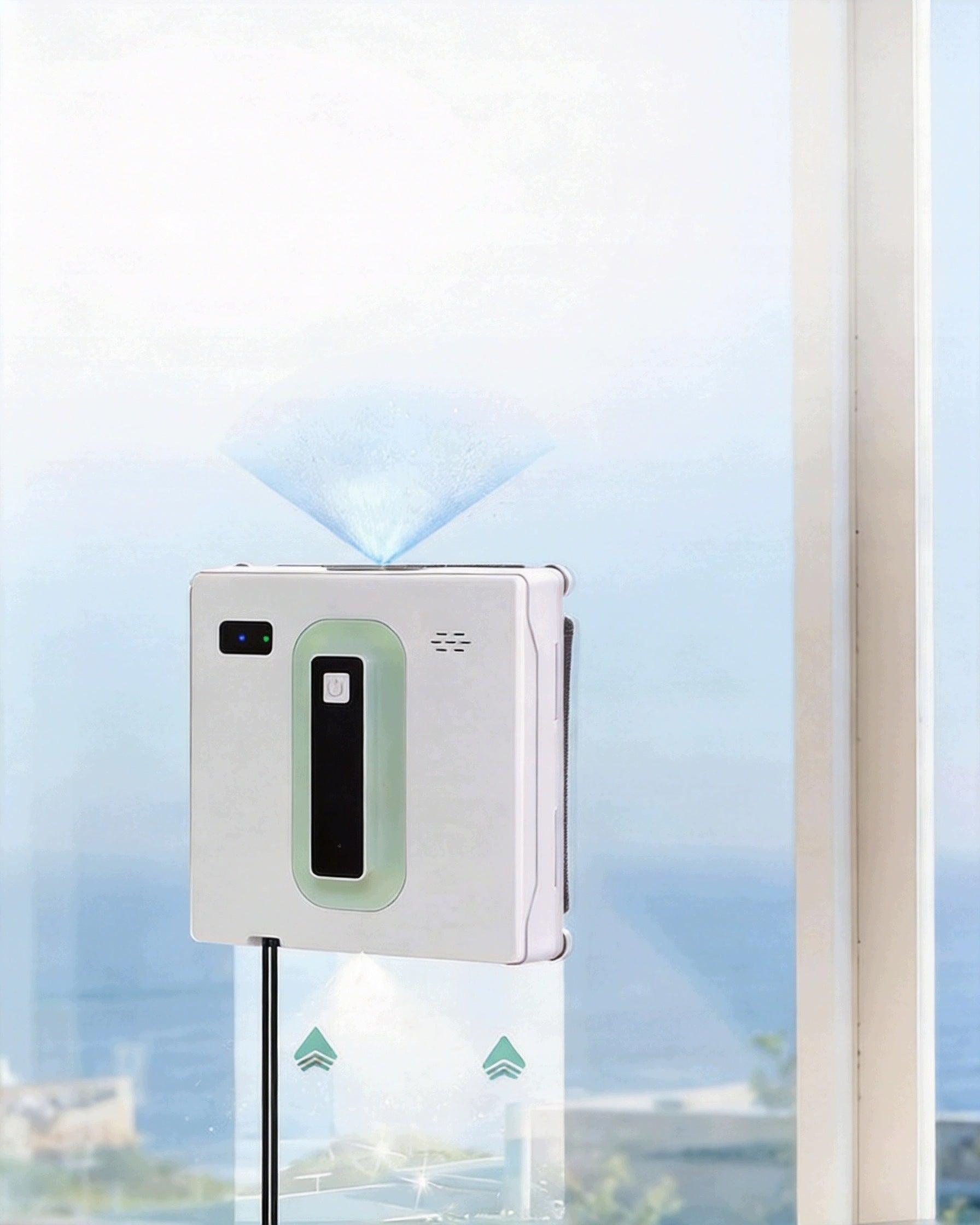 AUTOMATIC WINDOW CLEANING ROBOT REMOTE CONTROL 2MODE SPRAY SYSTEM 72W 2500PA Packaging status original