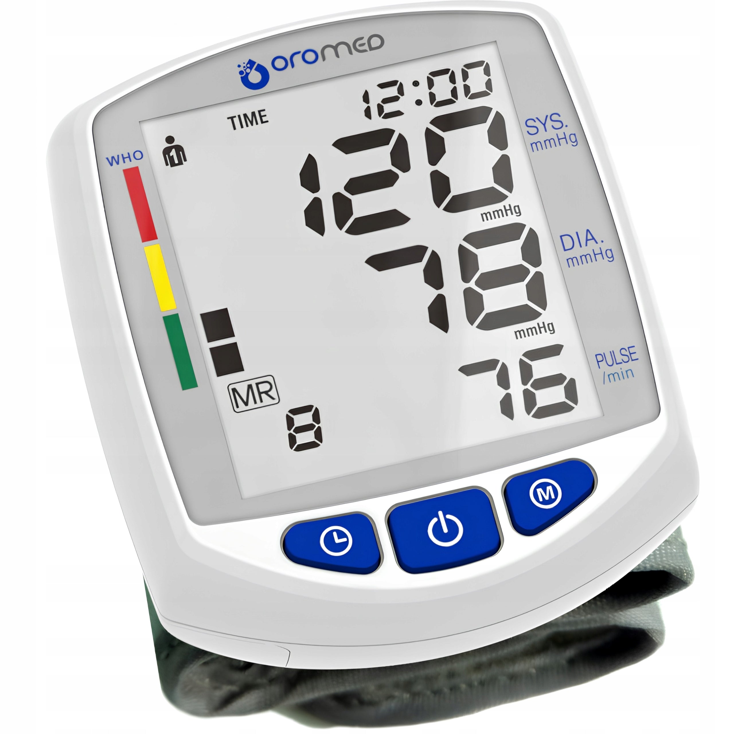 AUTOMATIC WRIST BLOOD PRESSURE MONITOR Oromed case Accuracy +/- 3 mmHg