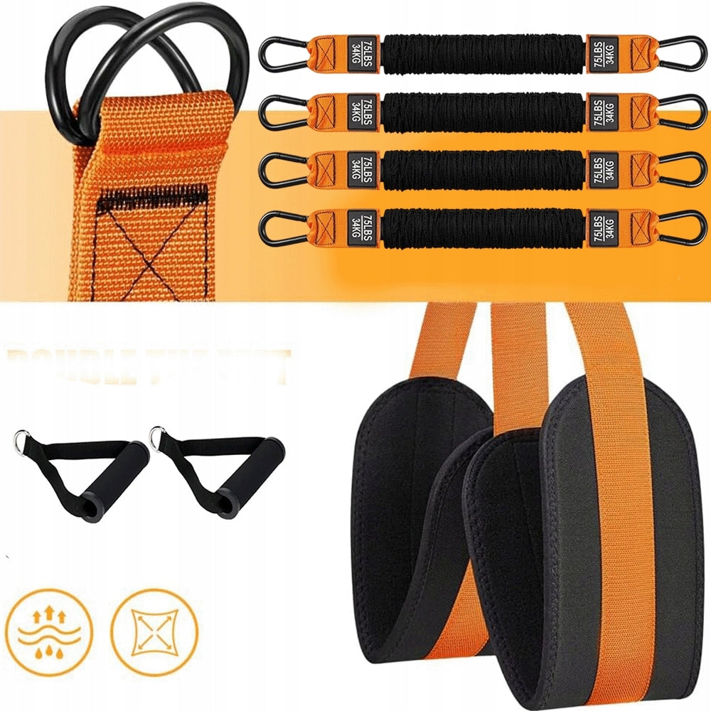 AUXILIARY PULL-UP STRAPS ADJUSTABLE 75-300LBS RESISTANCE BANDS SET Packaging status original