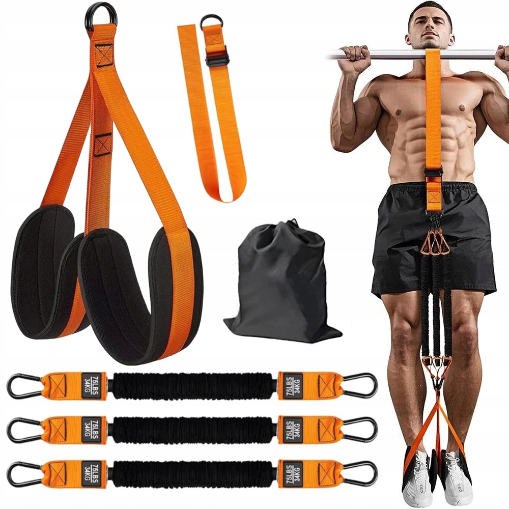 AUXILIARY RUBBER BANDS PULL UP TRAINING BELTS ADJUSTABLE 75-225LBS