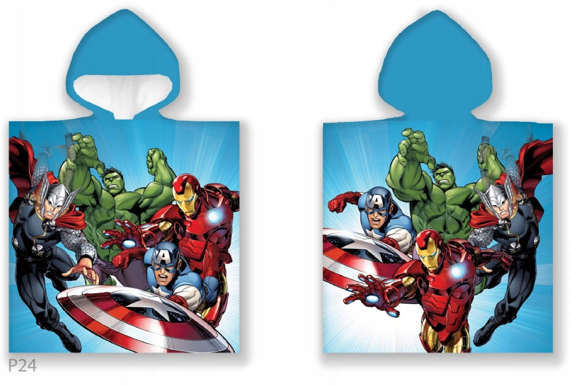 Kinderhandtuch Poncho Avengers, 55x110cm 