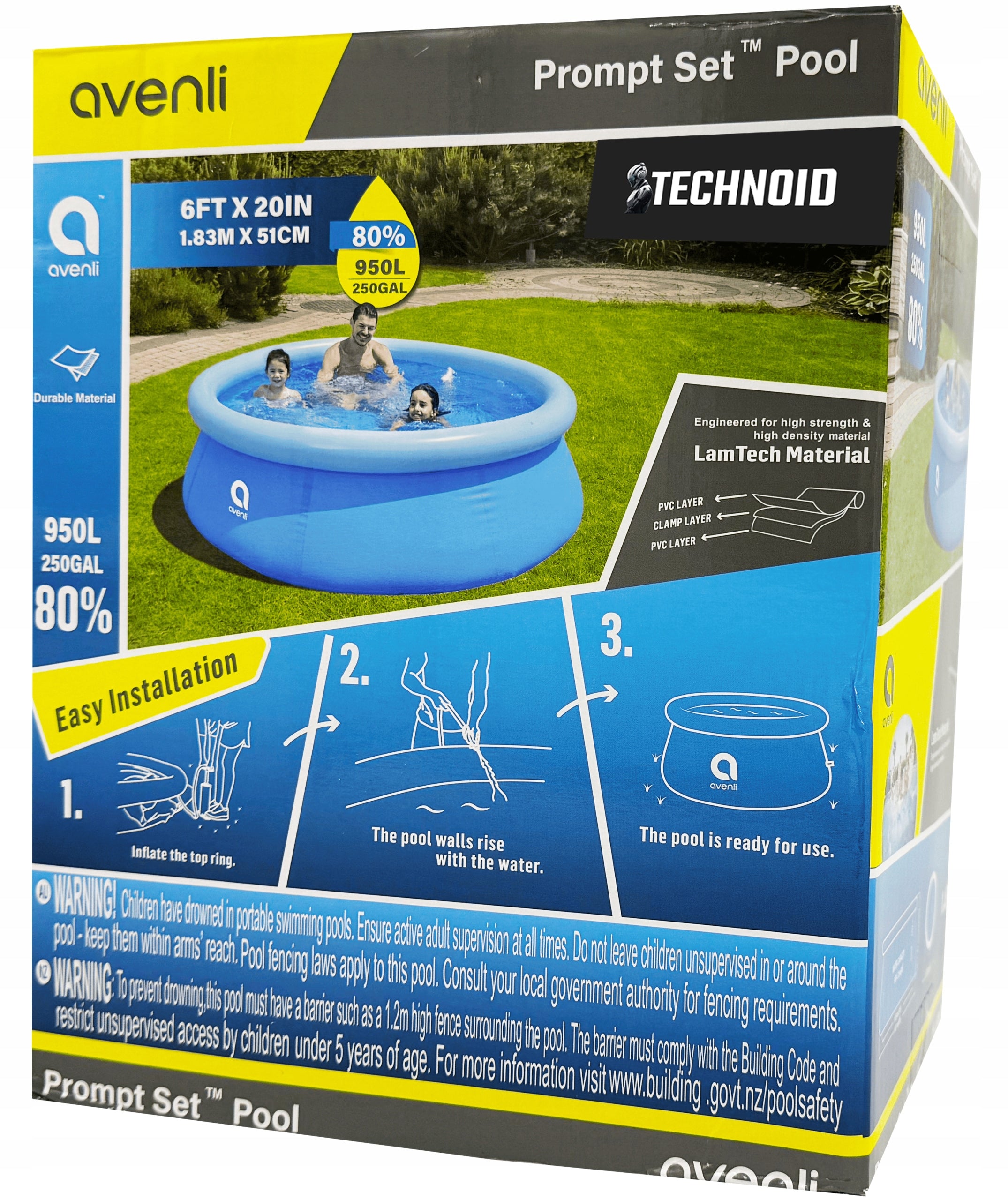 AVENLI TECHNOID 6in1 EXPANSION GARDEN POOL FOR CHILDREN 3 LAYERS Brand no brand