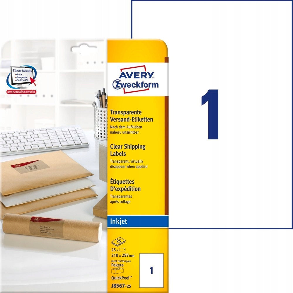 AVERY A4 ADDRESS LABELS FOR PARCELS AND CONSIGNMENTS Brand Avery-Zweckform