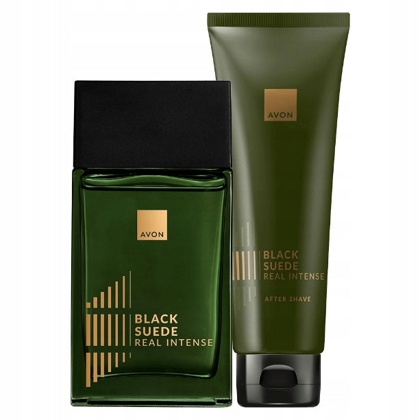 AVON BLACK SUEDE REAL INTENSE WATER FOR HIM 100 ML + AFTERSHAVE BALM