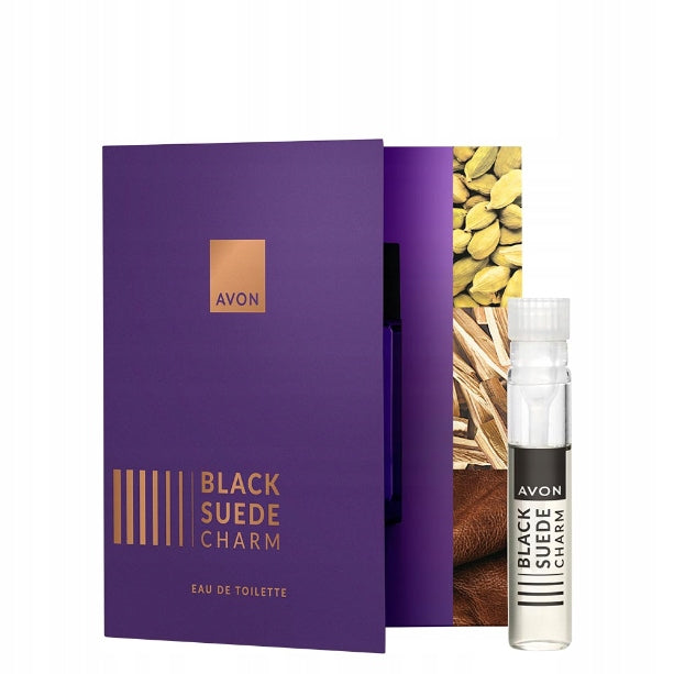 AVON Black Suede Charm Eau de toilette - leaflet with sample 0,6 ml