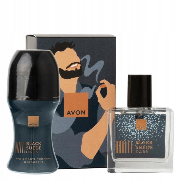 AVON Black Suede Dark Gift Set IN GIFT BOX