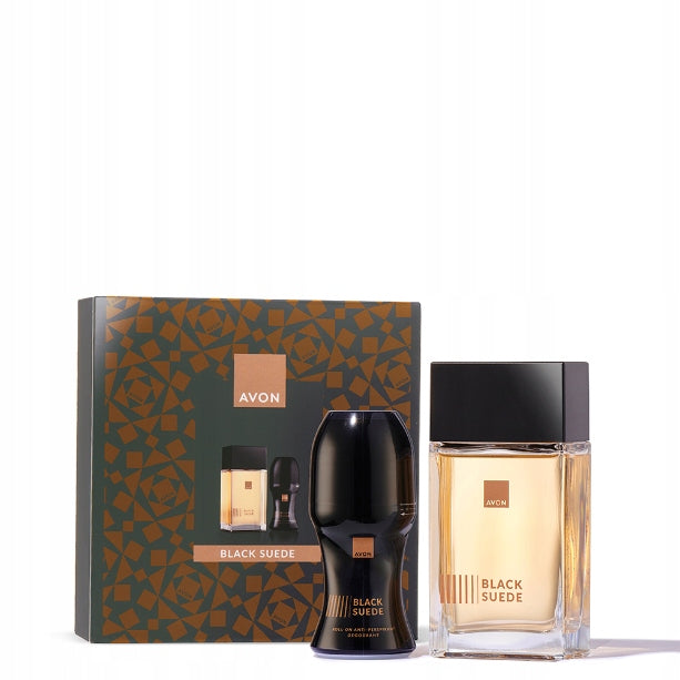 AVON Black Suede Gift Set _ IN GIFT BOX