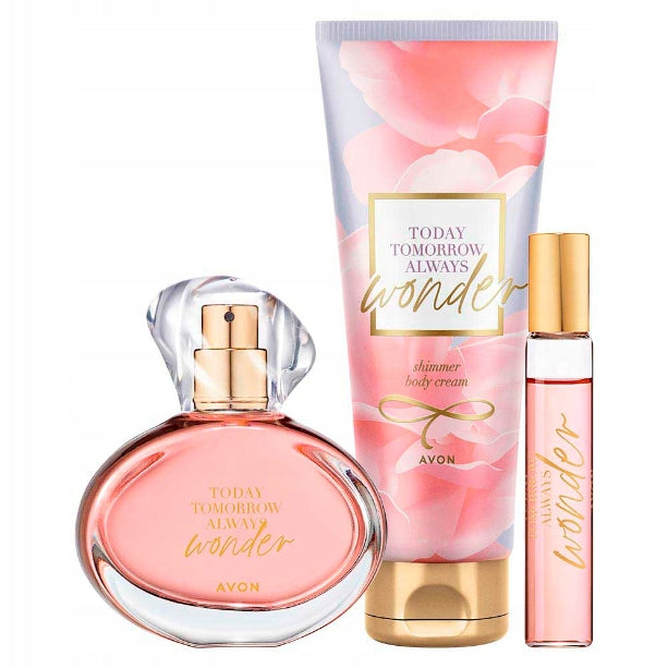 AVON *CHRISTMAS SET* TTA WONDER FOR HER 3 PIECES WATER LOTION PERFUMETK