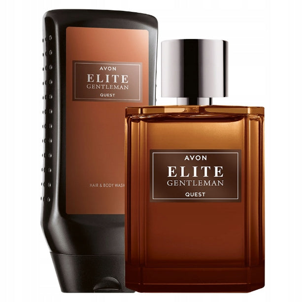AVON ELITE GENTLEMAN QUEST SET OF 2 COSMETICS WATER + GEL