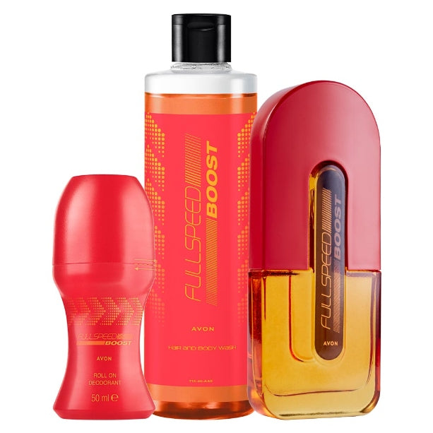 AVON FULL SPEED BOOST GIFT SET 3 COSMETICS