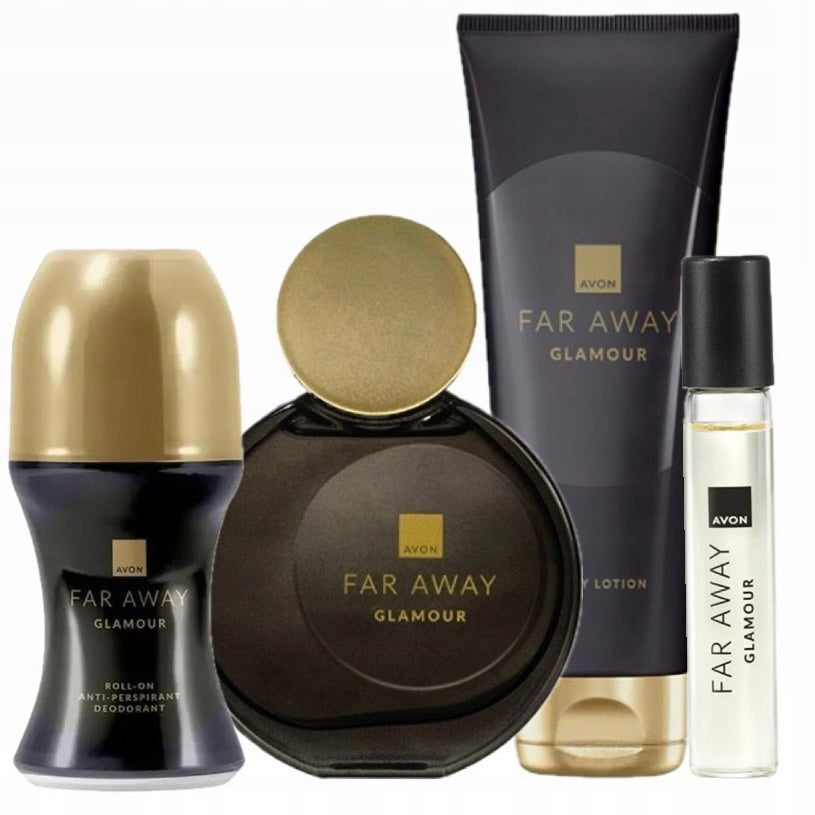 AVON Far Away Glamour Set 4in1 Water Lotion Ball Perfume