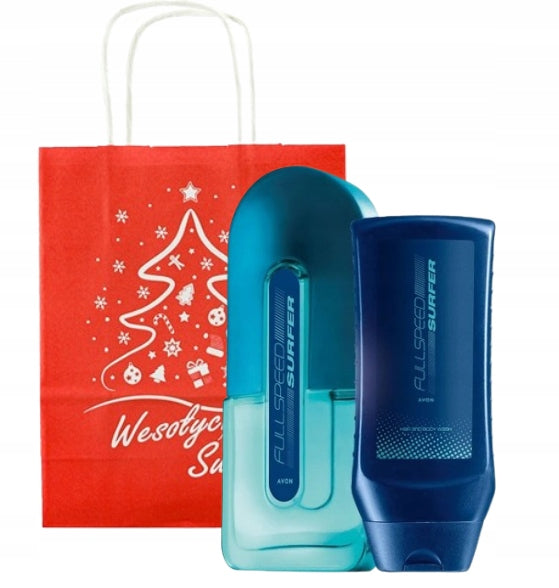 AVON Full Speed Surfer cosmetics set water+ gel+ gift bag