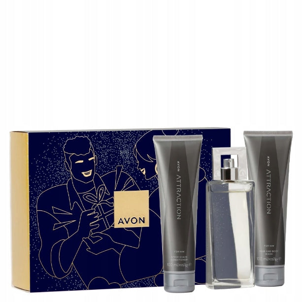 AVON GIFT SET ATTRACTION 3 COSMETICS FOR HIM BOX GIFT