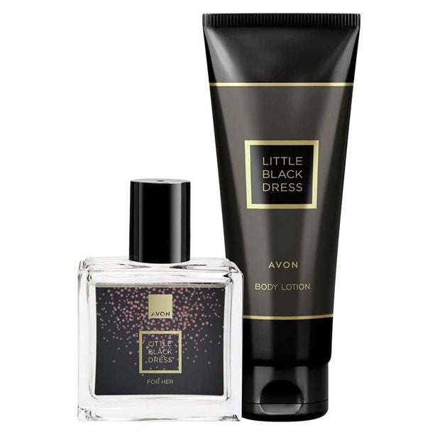 AVON LITTLE BLACK DRESS SET OF 2 COSMETICS WATER 30 ML + LOTION 125 ML