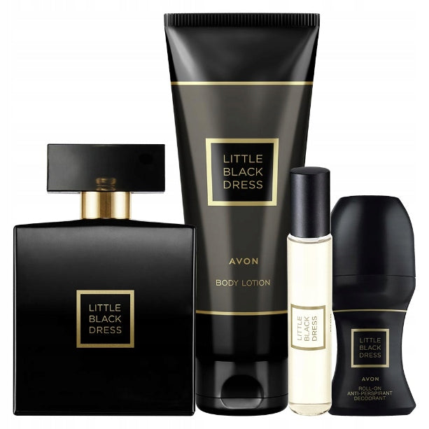 AVON Little Black Dress Set 4in1 Perfume Lotion Ball Perfume