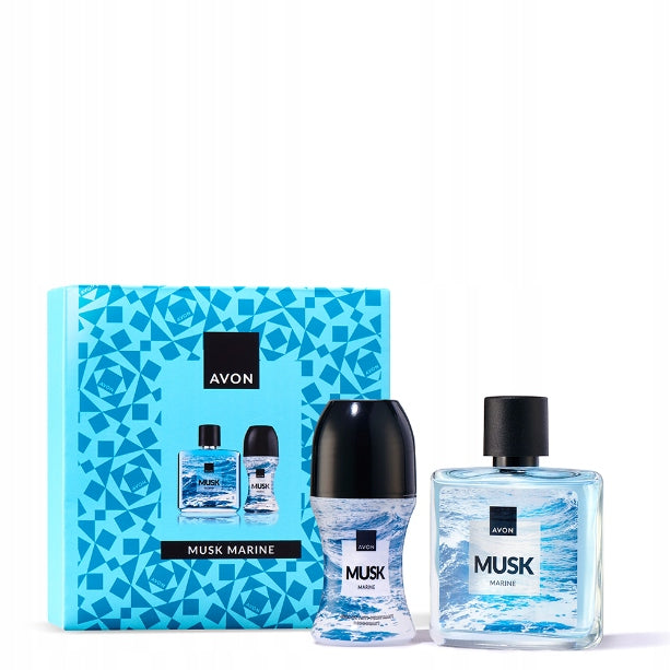 AVON Musk Marine Gift Set _ IN DECORATIVE GIFT BOX