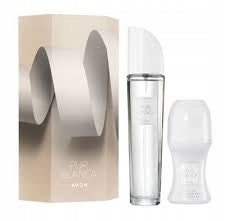 AVON PUR BLANCA GIFT SET FOR HER eau de toilette and roll-on IN A BOX