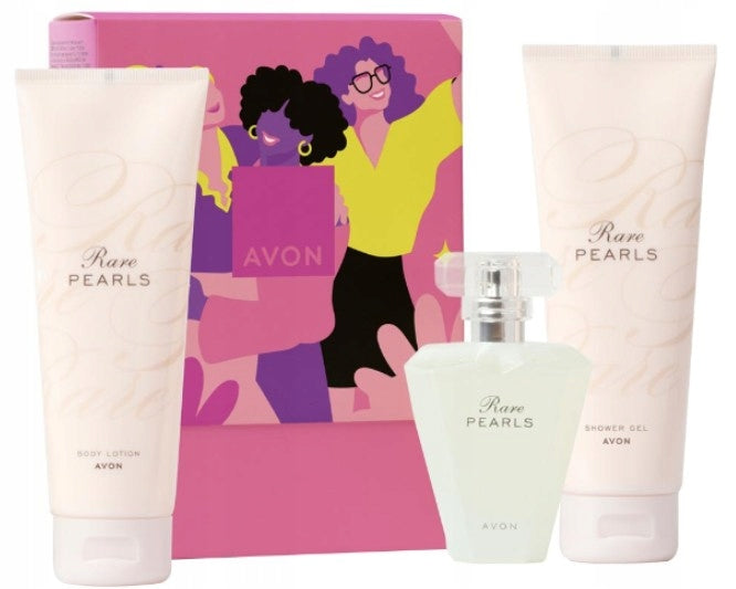 AVON RARE PEARLS GIFT SET 3 COSMETICS BOX GIFT