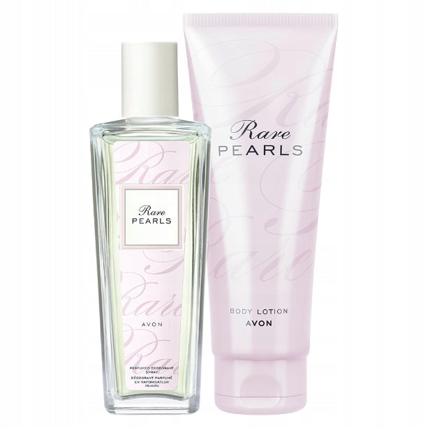 AVON RARE PEARLS SET OF 2 COSMETICS SPRAY 75 ML + LOTION 125 ML