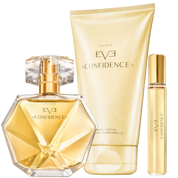 AVON SET EVE CONFIDENCE 3 COSMETICS EAU DE PARFUM LOTION PERFUME