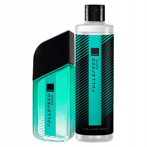AVON SET FULL SURFER 2 COSMETICS EAU DE TOILETTE GEL FOR HIM