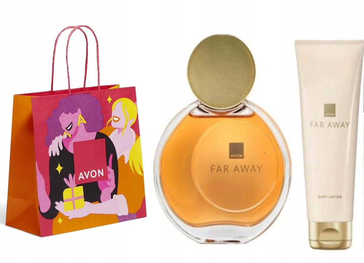 AVON SET Far Away ORGINAL Eau de Parfum _balm +Bag