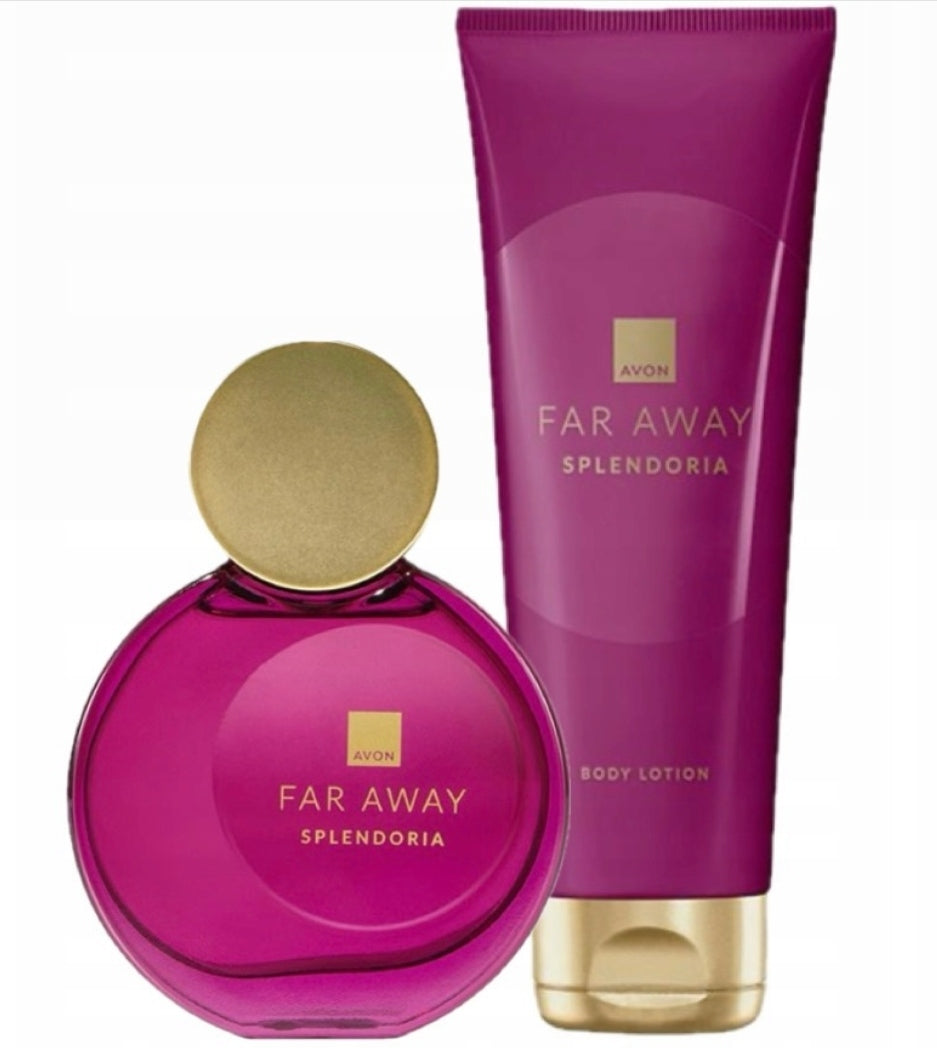 AVON SET SPLENDORIA Far Away Water EDP 50ml_balm 125ml Packaging status original