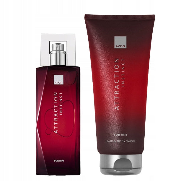AVON Set Attraction INSTINCT for Him eau de toilette 75ml + Gel 200ml