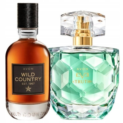 AVON Set Women's Water Eve Truth 50 ml + Men's Water Wild Country 75 ml