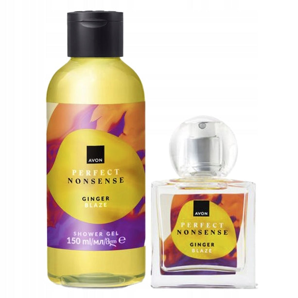 AVON Set of Pefect Nonsense Ginger Blaze Ginger and Hay _ Water 50ml + Gel