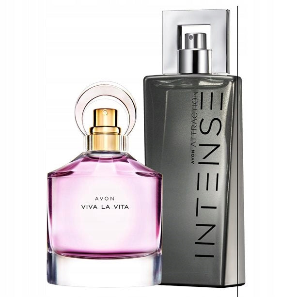 AVON Viva La Vita Water Set 50 ml + Attraction Intense Water 75 ml