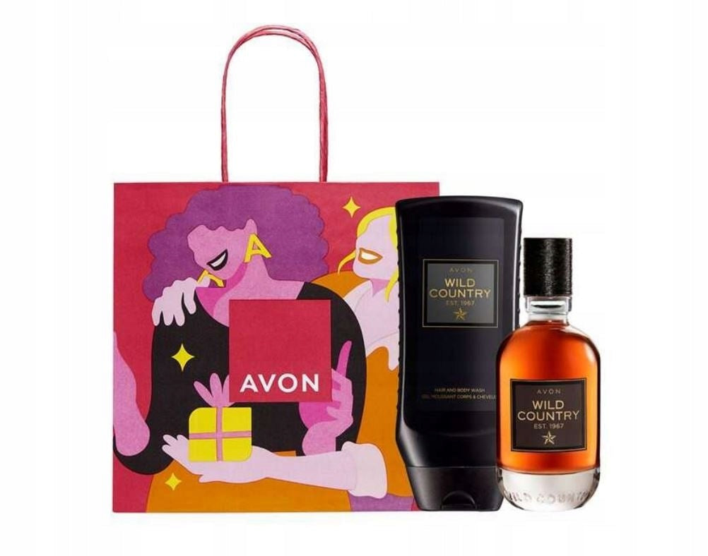 AVON WILD COUNTRY GIFT SET 2 COSMETICS + HANDBAG
