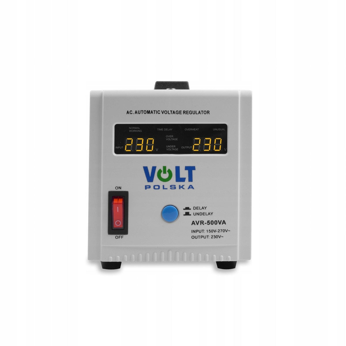 AVR 500 (500VA) 8% MAINS VOLTAGE STABILIZER Manufacturer code STABILIZATOR AVR NAPIĘCIA PRĄDU 230V
