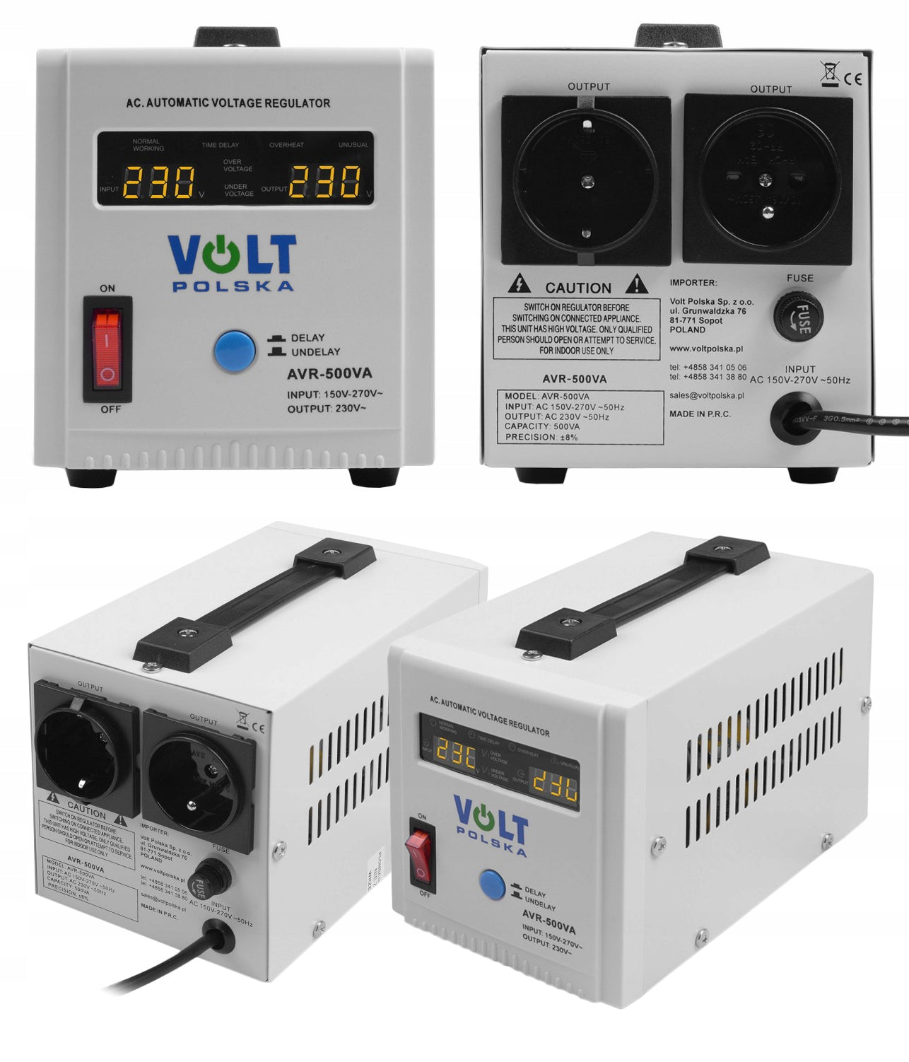 AVR 500 (500VA) 8% MAINS VOLTAGE STABILIZER