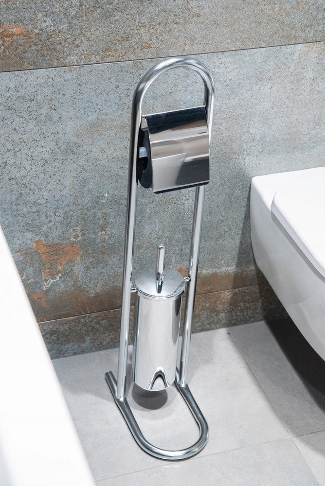 Toilettenständer mit Toilettenpapierhalter AWD Interior, 81x16x28 cm 