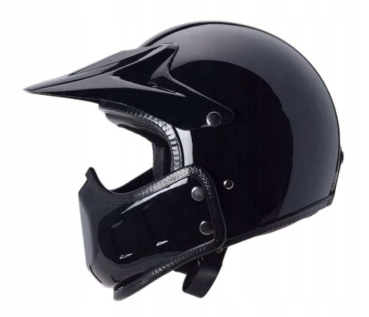 AWINA RETRO VINTAGE HELMET WITH REMOVABLE JAW, size. M/LS2 OPEN HELMET