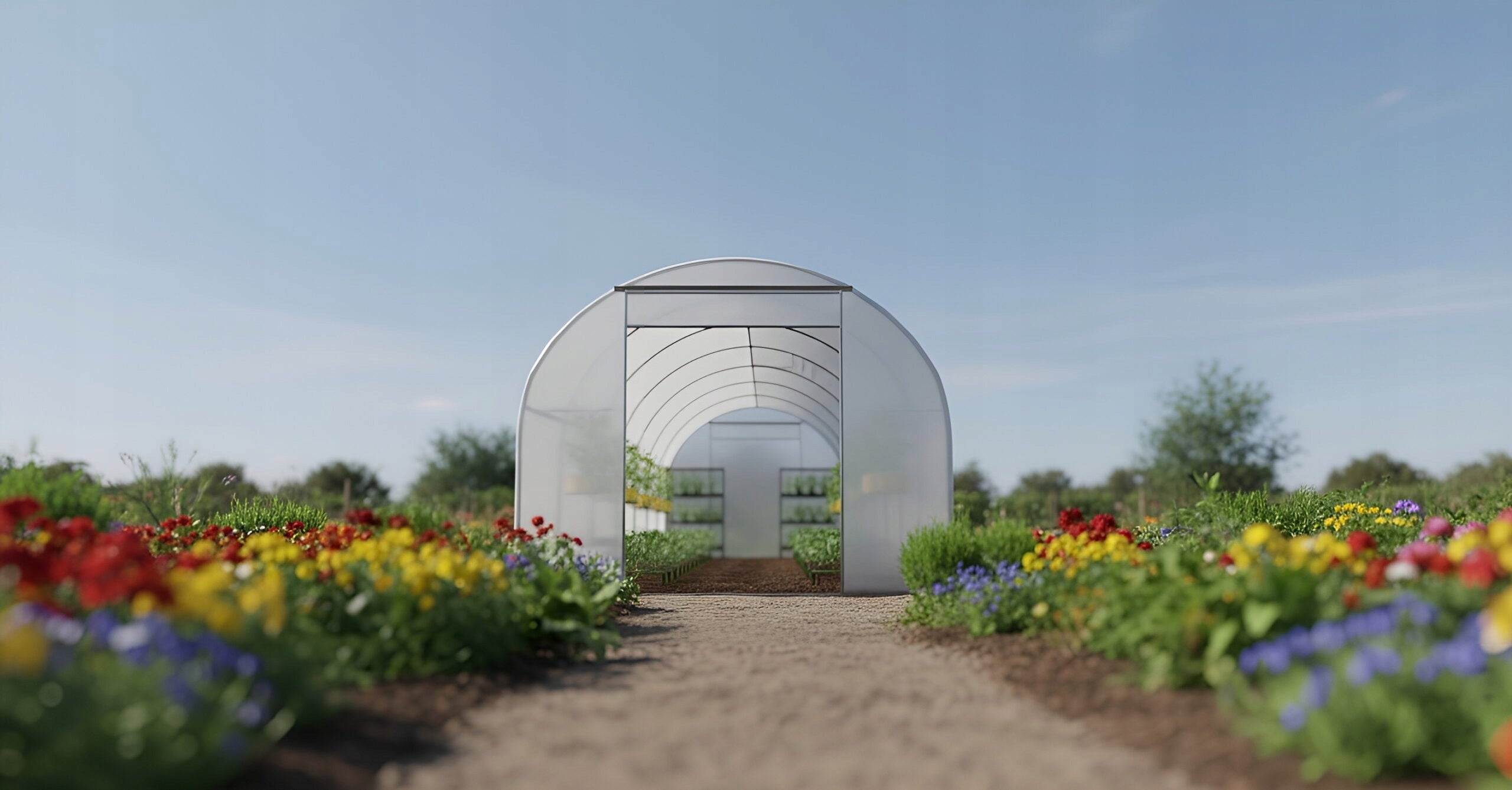 AWTOOLS GREENHOUSE GARDEN TUNNEL WHITE 3x6x2m Manufacturer code AW67630