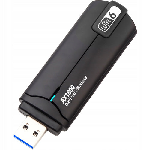 AX1800 ADAPTER NETWORK CARD WiFi6 Wi-Fi TO USB WITH 1800Mbps 5GHz ANTENNAS Packaging status original