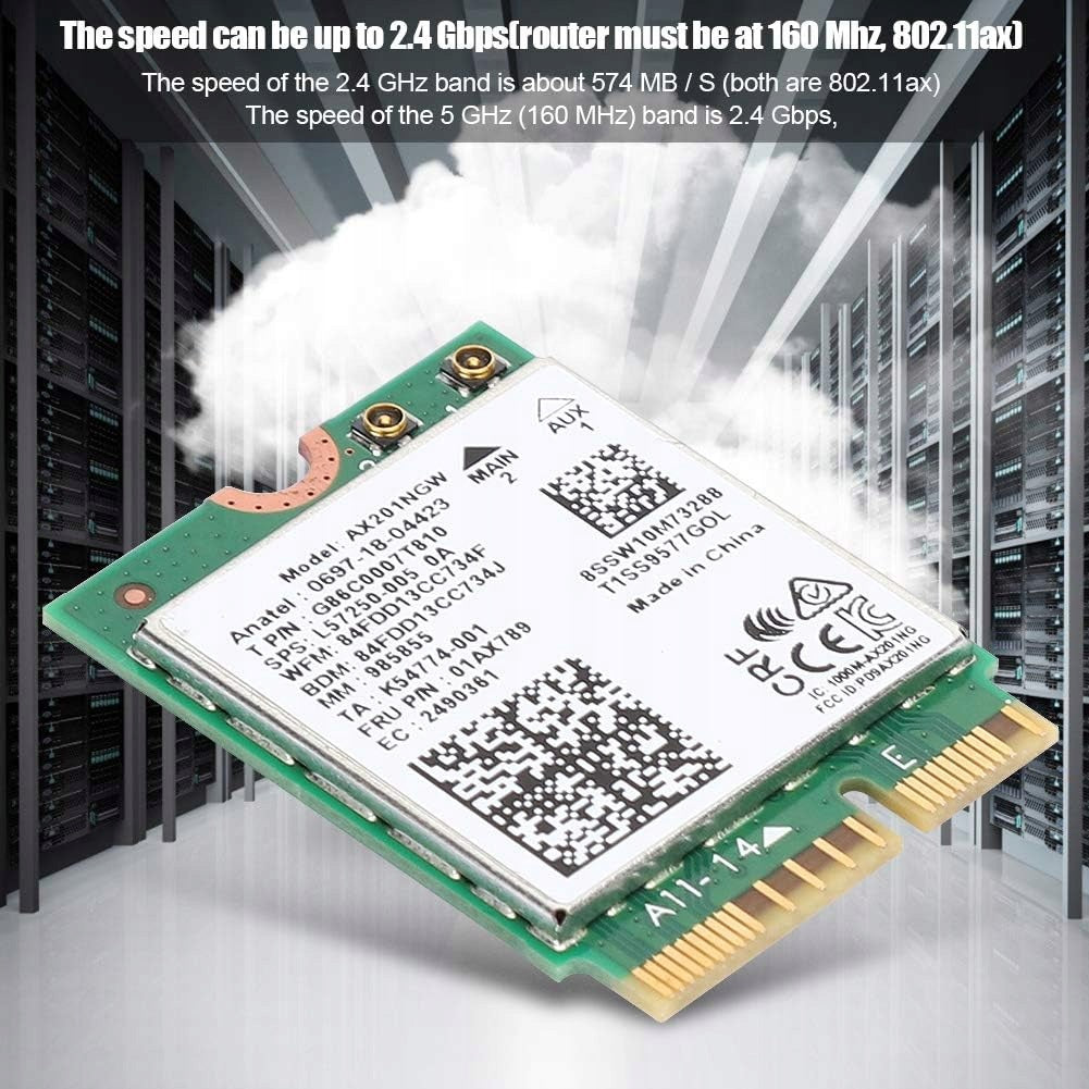 AX201NGW WiFi Card, WiFi 6 Wireless Card for Windows 10 X 64